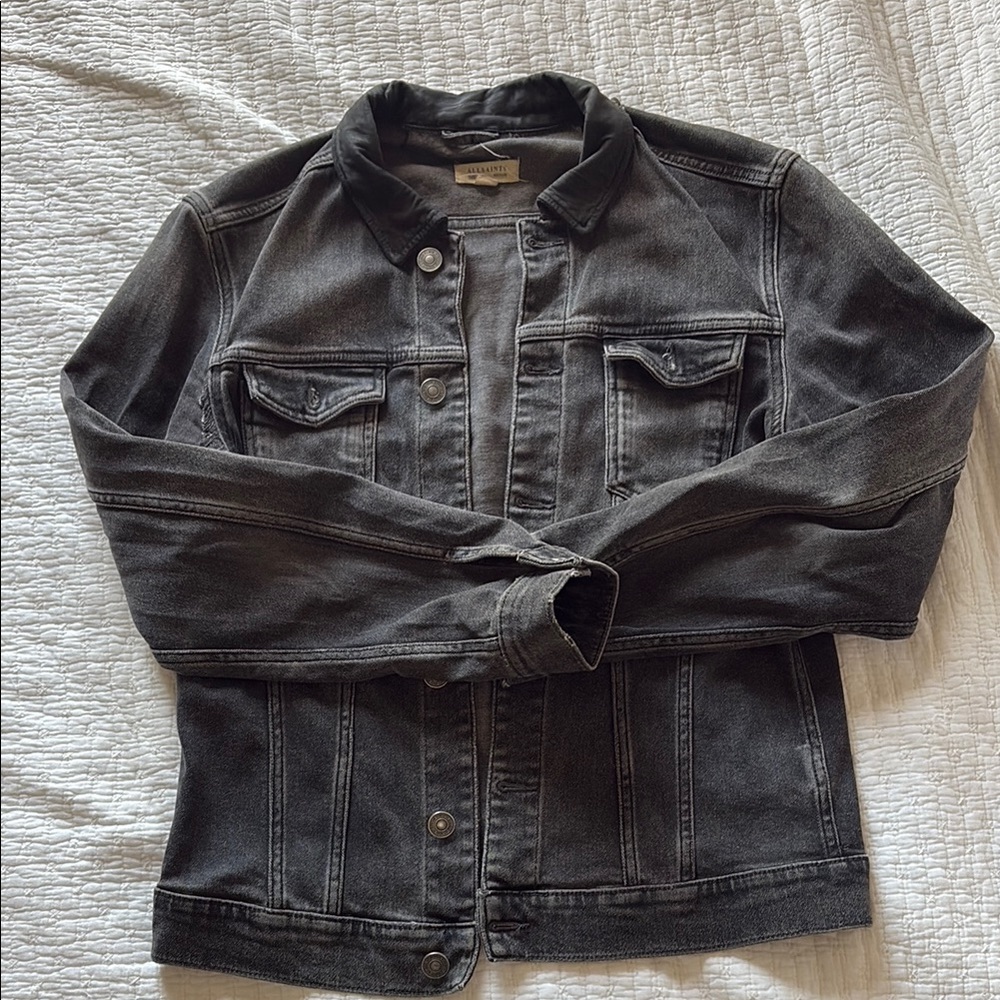 All Saints Charcoal Denim Jacket